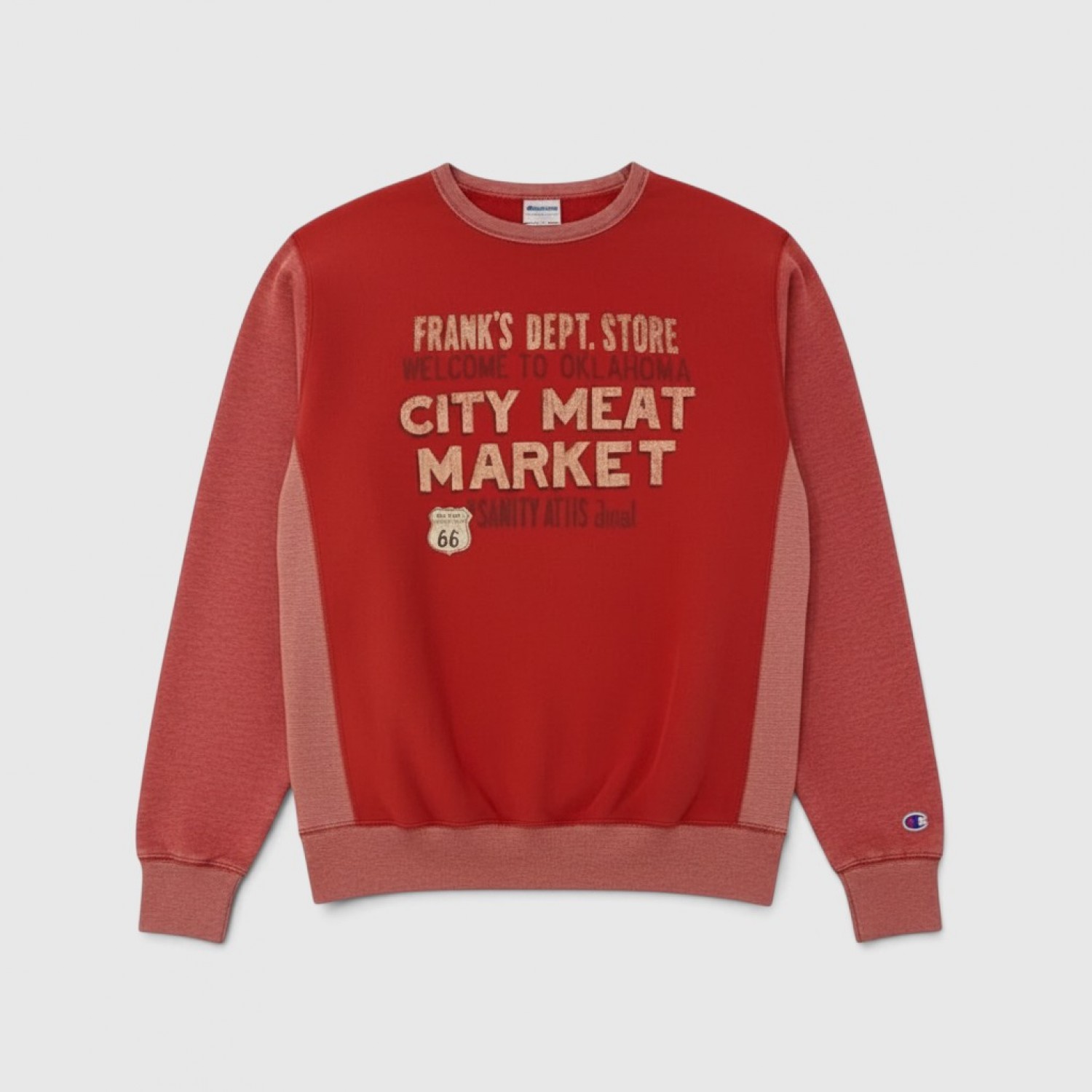 Champion City Meat Market Crewneck Φούτερ Κόκκινο / Pre-Owned